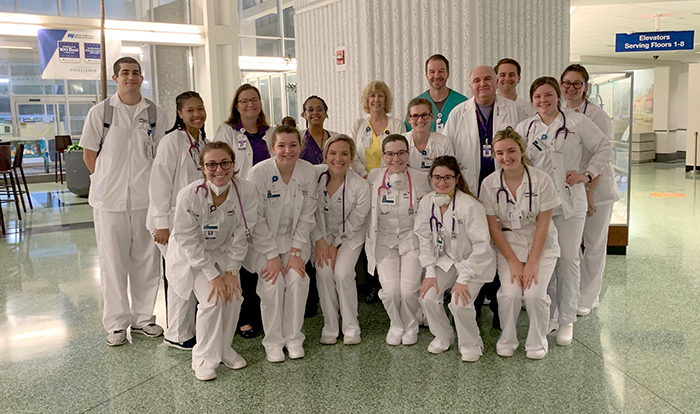 LSU Health New Orleans nursing faculty and students